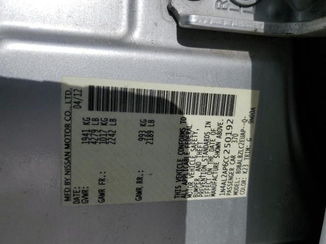 Photo 12 VIN: 1N4AL2AP6CC250192 - NISSAN ALTIMA BAS 