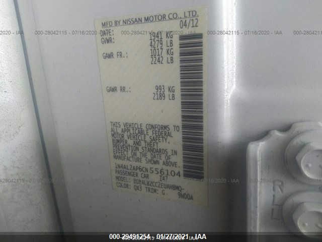 Photo 8 VIN: 1N4AL2AP6CN556104 - NISSAN ALTIMA 