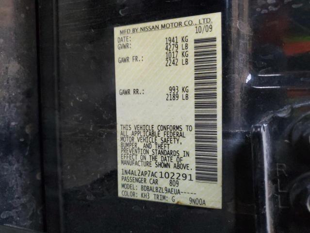 Photo 12 VIN: 1N4AL2AP7AC102291 - NISSAN ALTIMA BAS 