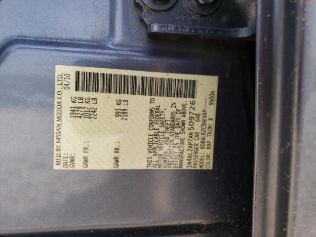 Photo 11 VIN: 1N4AL2AP7AN509726 - NISSAN ALTIMA BAS 