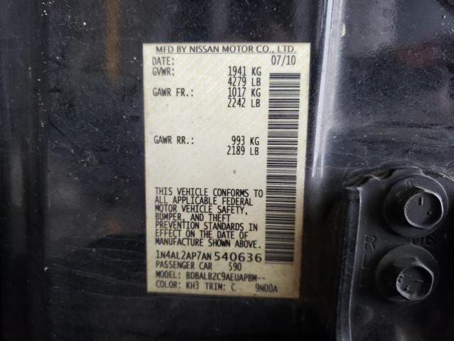 Photo 9 VIN: 1N4AL2AP7AN540636 - NISSAN ALTIMA BAS 