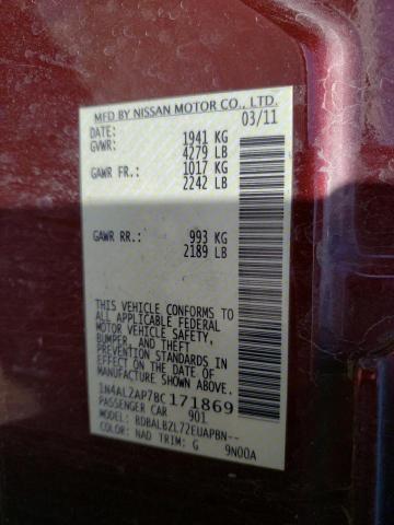 Photo 9 VIN: 1N4AL2AP7BC171869 - NISSAN ALTIMA BAS 