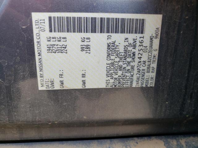 Photo 11 VIN: 1N4AL2AP7CN425361 - NISSAN ALTIMA 