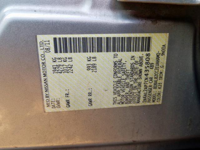 Photo 9 VIN: 1N4AL2AP7CN435808 - NISSAN ALTIMA BAS 