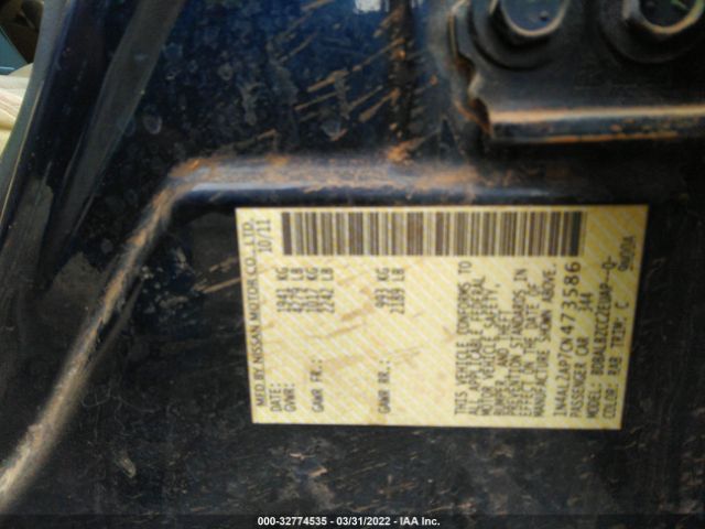 Photo 8 VIN: 1N4AL2AP7CN473586 - NISSAN ALTIMA 