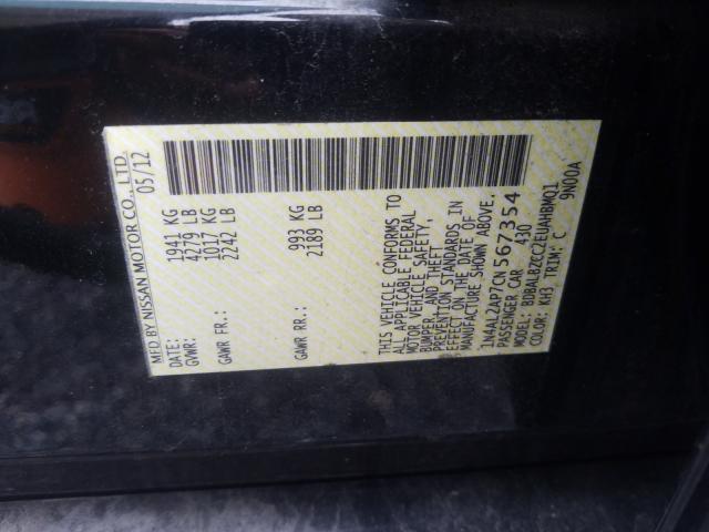 Photo 9 VIN: 1N4AL2AP7CN567354 - NISSAN ALTIMA BAS 