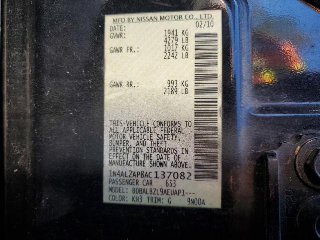 Photo 12 VIN: 1N4AL2AP8AC137082 - NISSAN ALTIMA BAS 