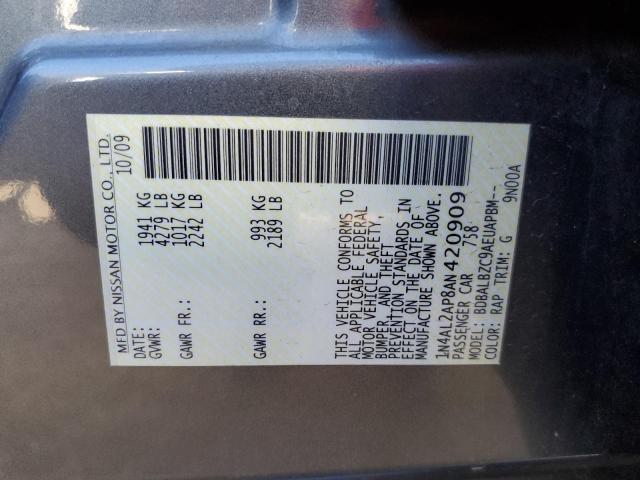 Photo 9 VIN: 1N4AL2AP8AN420909 - NISSAN ALTIMA BAS 