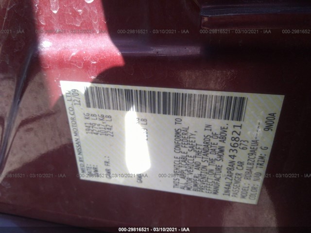 Photo 8 VIN: 1N4AL2AP8AN436821 - NISSAN ALTIMA 