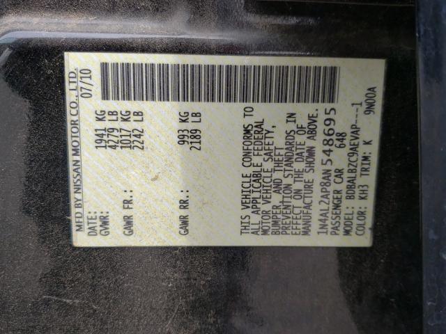 Photo 9 VIN: 1N4AL2AP8AN548695 - NISSAN ALTIMA BAS 