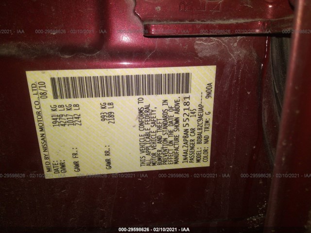 Photo 8 VIN: 1N4AL2AP8AN552181 - NISSAN ALTIMA 