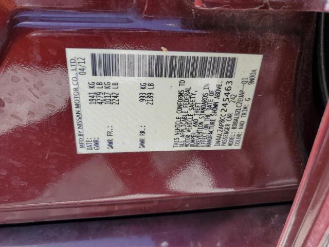 Photo 11 VIN: 1N4AL2AP8CC245463 - NISSAN ALTIMA BAS 