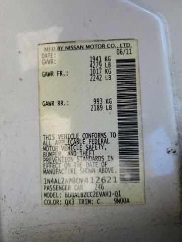 Photo 11 VIN: 1N4AL2AP8CN412621 - NISSAN ALTIMA BAS 