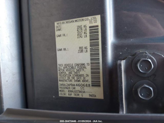 Photo 8 VIN: 1N4AL2AP9AN460688 - NISSAN ALTIMA 