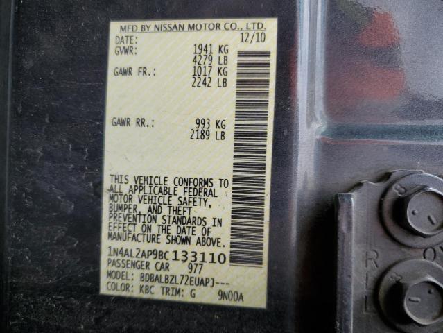 Photo 12 VIN: 1N4AL2AP9BC133110 - NISSAN ALTIMA BAS 