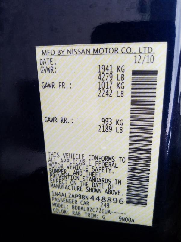 Photo 9 VIN: 1N4AL2AP9BN448896 - NISSAN ALTIMA BAS 