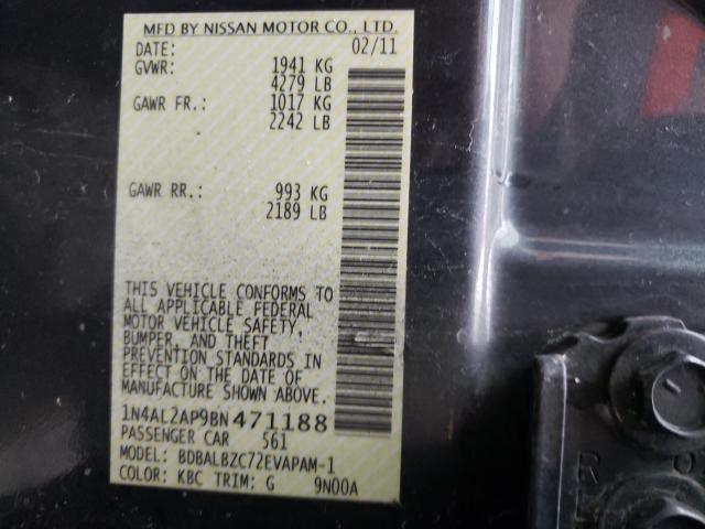 Photo 9 VIN: 1N4AL2AP9BN471188 - NISSAN ALTIMA 