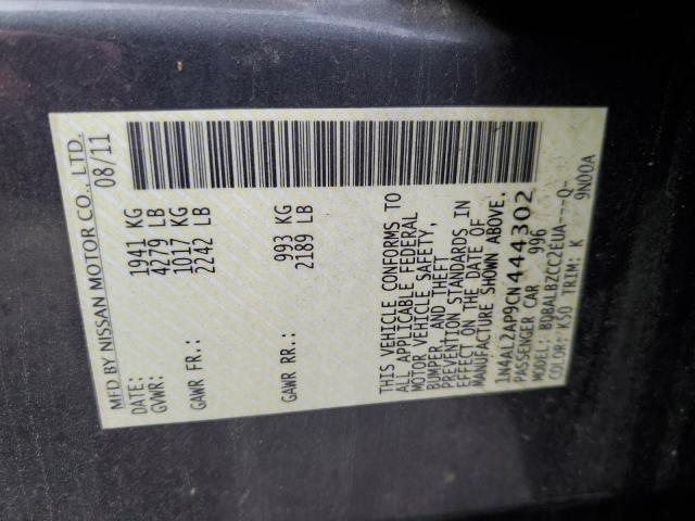 Photo 11 VIN: 1N4AL2AP9CN444302 - NISSAN ALTIMA BAS 