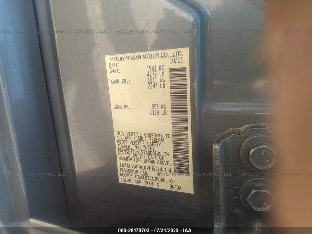 Photo 8 VIN: 1N4AL2AP9CN466414 - NISSAN ALTIMA 