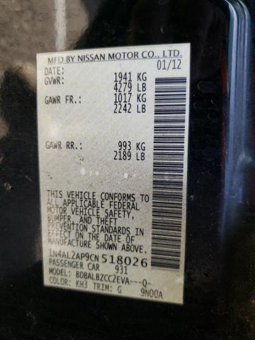 Photo 11 VIN: 1N4AL2AP9CN518026 - NISSAN ALTIMA BAS 