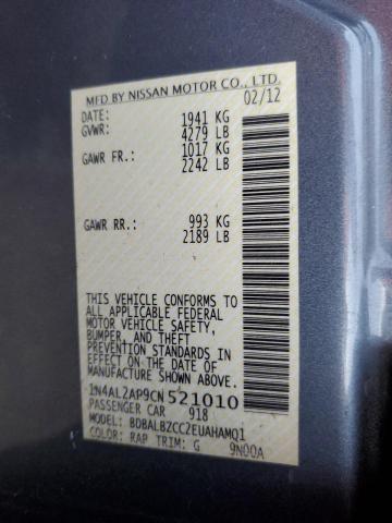 Photo 11 VIN: 1N4AL2AP9CN521010 - NISSAN ALTIMA BAS 