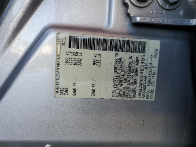 Photo 9 VIN: 1N4AL2APXCN465305 - NISSAN ALTIMA BAS 