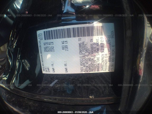 Photo 8 VIN: 1N4AL2APXCN528709 - NISSAN ALTIMA 