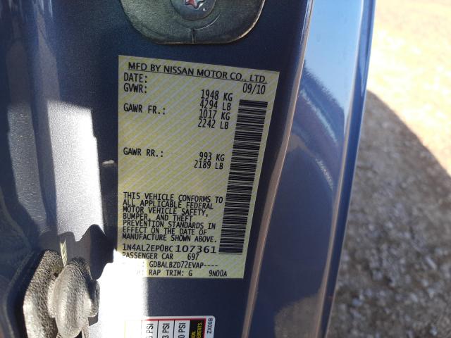 Photo 9 VIN: 1N4AL2EP0BC107361 - NISSAN ALTIMA S 