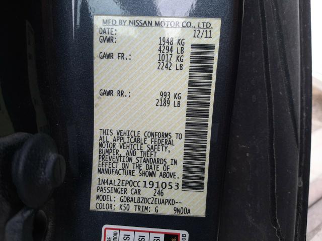 Photo 9 VIN: 1N4AL2EP0CC191053 - NISSAN ALTIMA S 