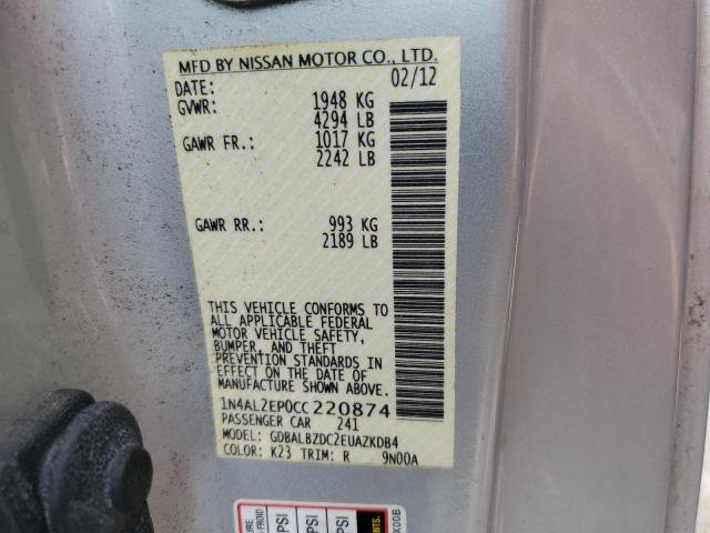 Photo 11 VIN: 1N4AL2EP0CC220874 - NISSAN ALTIMA S 