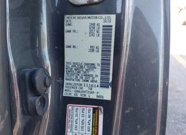 Photo 8 VIN: 1N4AL2EP1BC111614 - NISSAN ALTIMA 