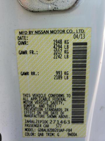 Photo 9 VIN: 1N4AL2EP1DC271463 - NISSAN ALTIMA S 