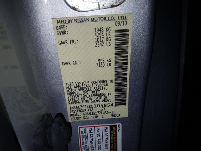 Photo 9 VIN: 1N4AL2EP2BC105854 - NISSAN ALTIMA S 