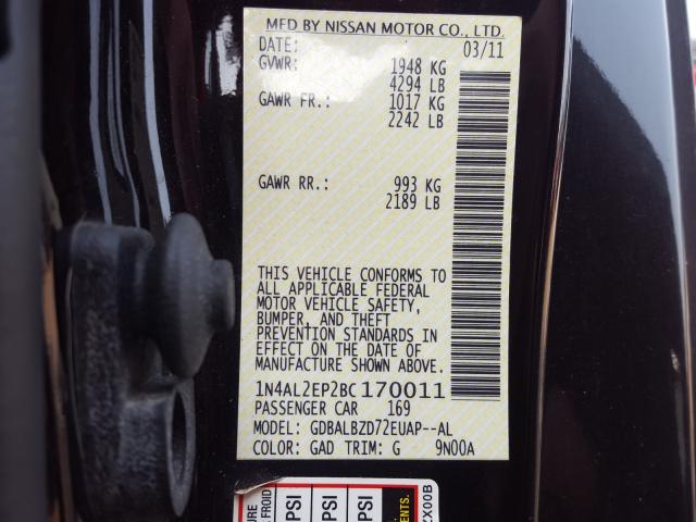 Photo 9 VIN: 1N4AL2EP2BC170011 - NISSAN ALTIMA S 