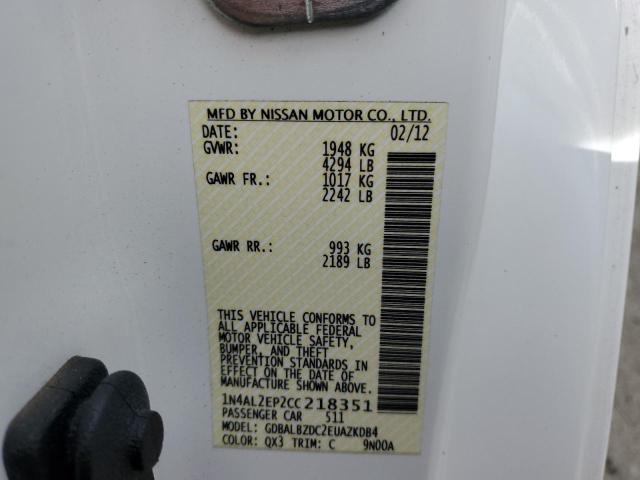 Photo 9 VIN: 1N4AL2EP2CC218351 - NISSAN ALTIMA S 