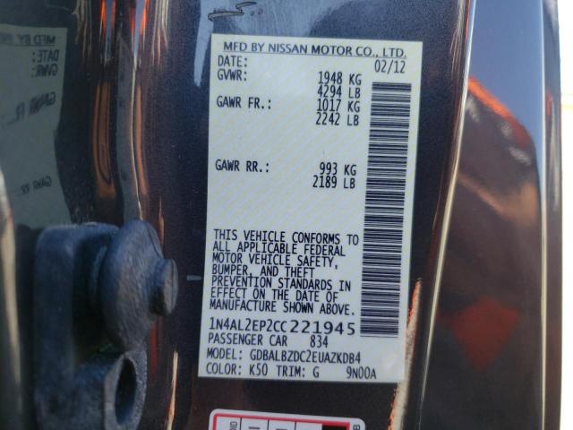 Photo 9 VIN: 1N4AL2EP2CC221945 - NISSAN ALTIMA 25S 