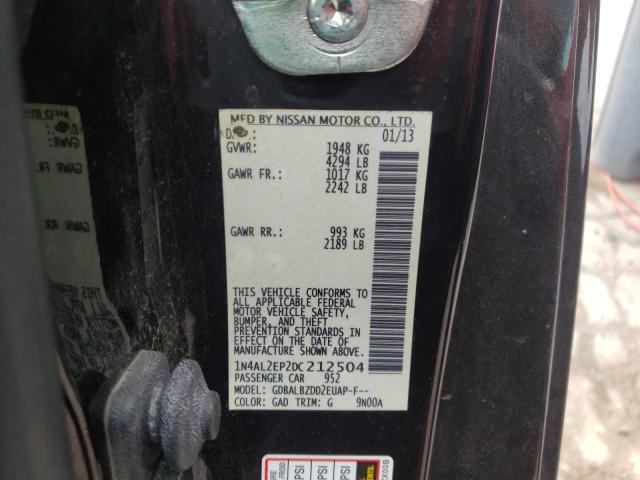 Photo 9 VIN: 1N4AL2EP2DC212504 - NISSAN ALTIMA S 