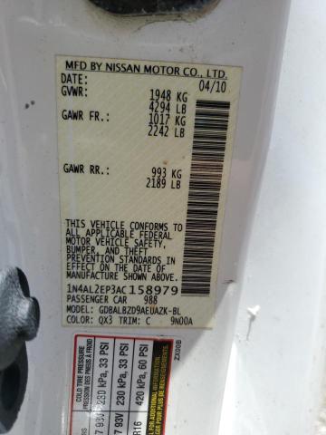 Photo 11 VIN: 1N4AL2EP3AC158979 - NISSAN ALTIMA S 