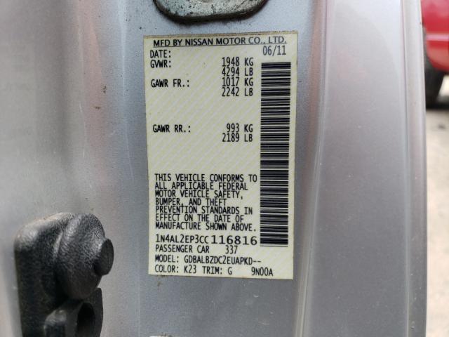 Photo 9 VIN: 1N4AL2EP3CC116816 - NISSAN ALTIMA S 