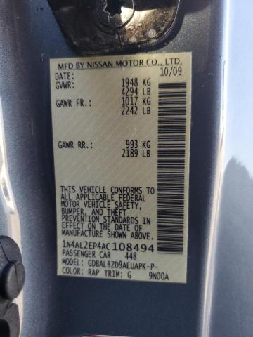 Photo 11 VIN: 1N4AL2EP4AC108494 - NISSAN ALTIMA 