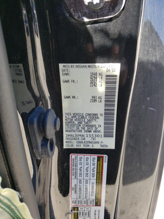 Photo 9 VIN: 1N4AL2EP4AC155301 - NISSAN ALTIMA S 