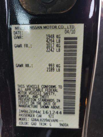 Photo 11 VIN: 1N4AL2EP4AC161244 - NISSAN ALTIMA S 