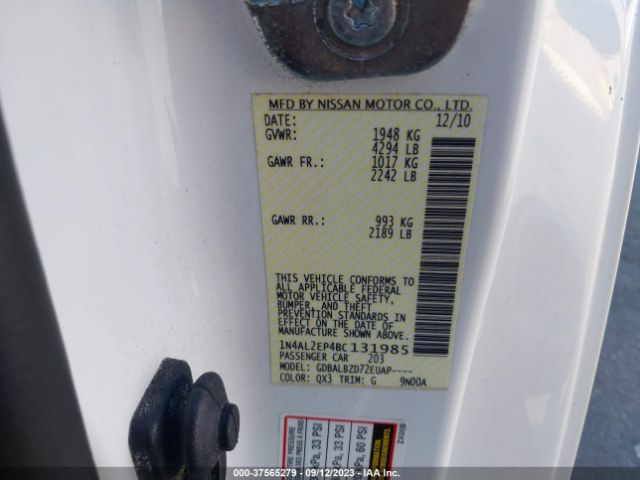 Photo 8 VIN: 1N4AL2EP4BC131985 - NISSAN ALTIMA 