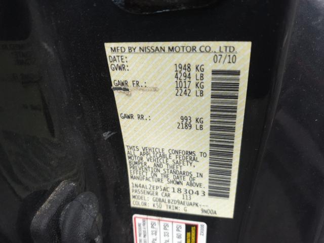 Photo 9 VIN: 1N4AL2EP5AC183043 - NISSAN ALTIMA 