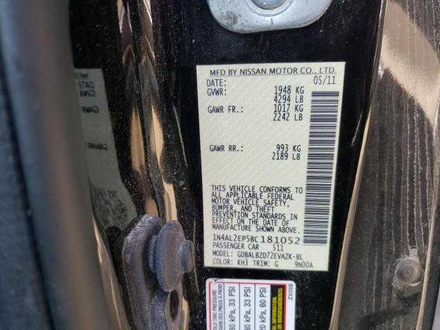 Photo 9 VIN: 1N4AL2EP5BC181052 - NISSAN ALTIMA S 