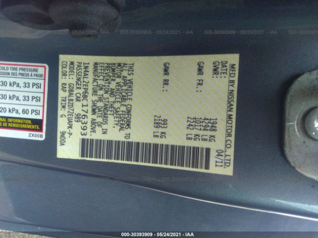 Photo 8 VIN: 1N4AL2EP6BC176393 - NISSAN ALTIMA 