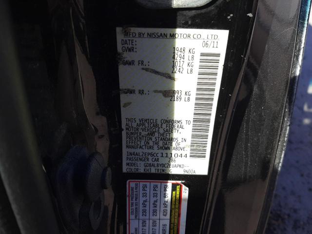 Photo 9 VIN: 1N4AL2EP6CC111044 - NISSAN ALTIMA S 