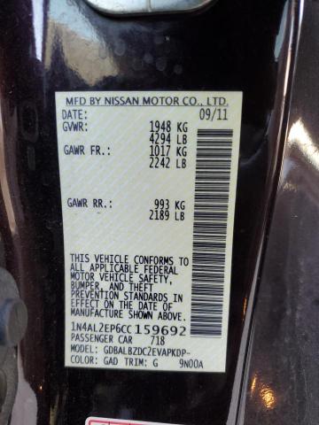 Photo 11 VIN: 1N4AL2EP6CC159692 - NISSAN ALTIMA 