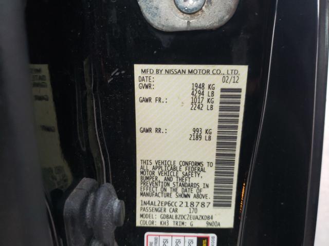 Photo 9 VIN: 1N4AL2EP6CC218787 - NISSAN ALTIMA S 