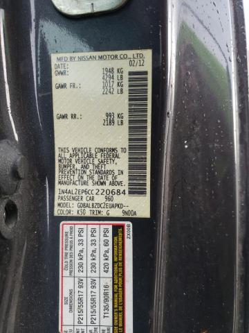 Photo 9 VIN: 1N4AL2EP6CC220684 - NISSAN ALTIMA S 